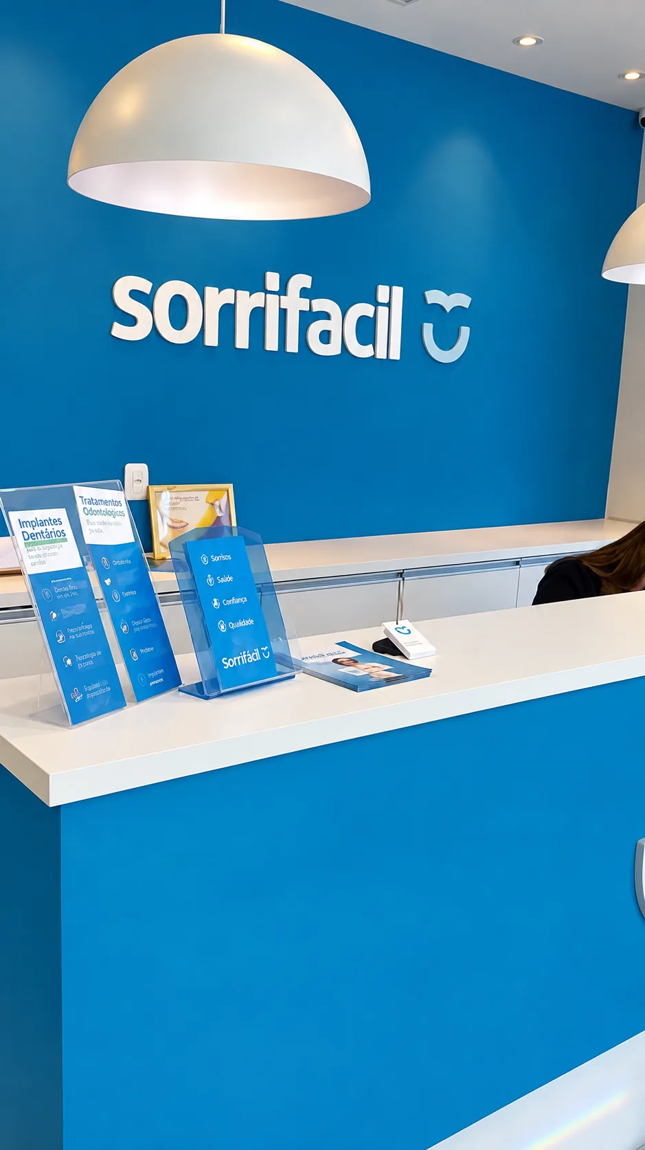 Balcão de atendimento da Sorrifácil Jaguarão